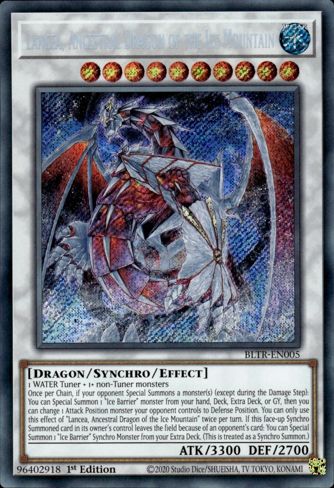 Image for Lancea, Ancestral Dragon of the Ice Mountain (BLTR-EN005) (BLTR) - YuGiOh