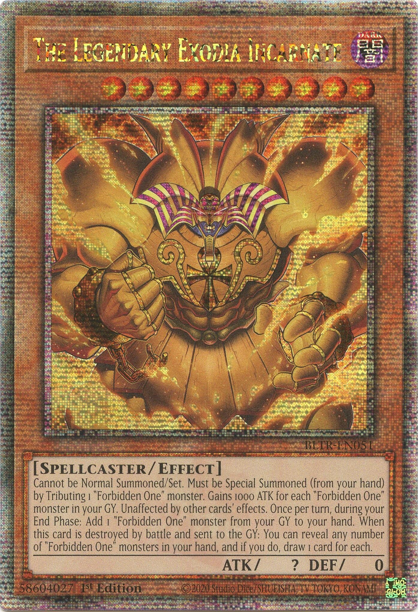 Image for The Legendary Exodia Incarnate (Quarter Century Secret Rare) (BLTR-EN051) (BLTR) - YuGiOh