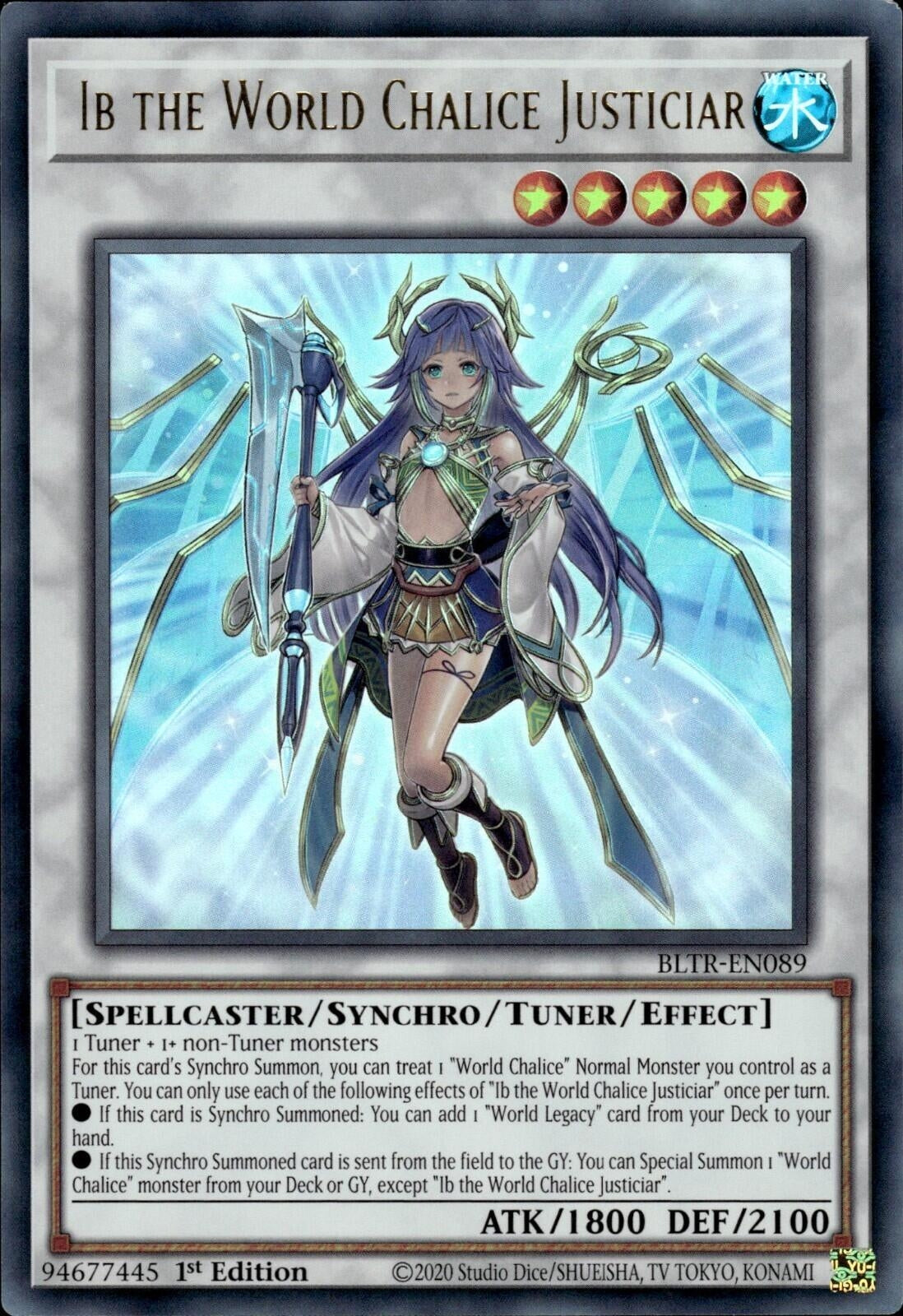 Image for Ib the World Chalice Justiciar (BLTR-EN089) (BLTR) - YuGiOh