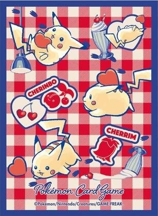 Image for Pokemon TCG: Pokemon Center Japan Exclusive Card Sleeves - Pikachu and Cherrim (64-Pack) - Card Sleeves