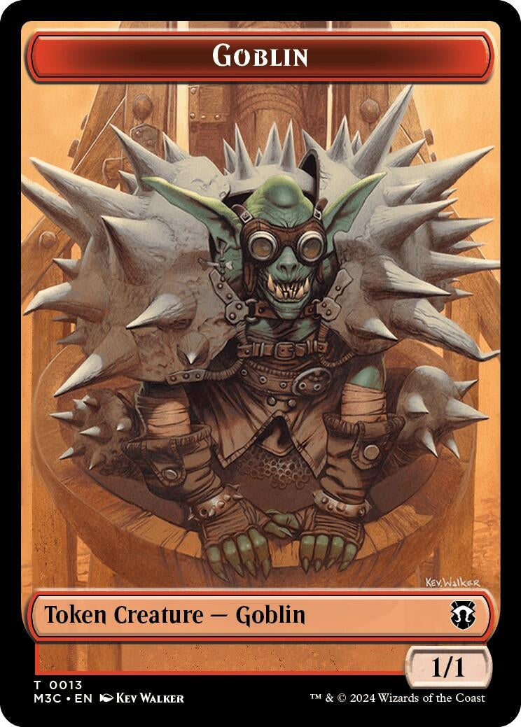 Image for Goblin (Ripple Foil) // Tarmogoyf Double-Sided Token (13 // 22) (Modern Horizons 3) - Magic: The Gathering