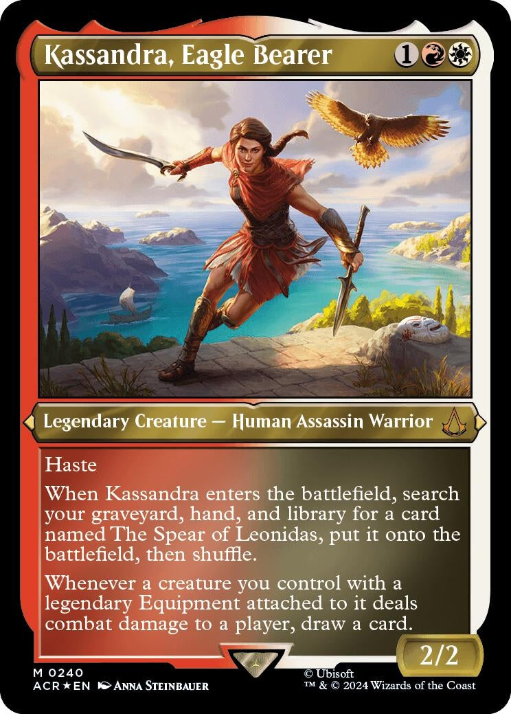 Image for Kassandra, Eagle Bearer (Foil Etched) (240) (Universes Beyond: Assassin's Creed) - Magic: The Gathering
