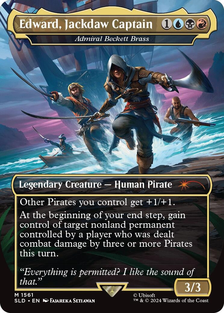 Image for Edward, Jackdaw Captain - Admiral Beckett Brass (1561) (Secret Lair Drop Series) - Magic: The Gathering