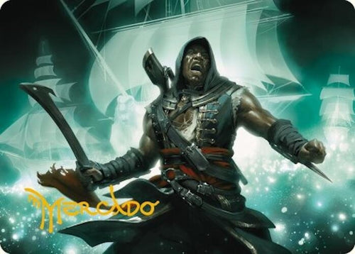Image for Adewale, Breaker of Chains Art Card (Gold-Stamped Signature) (14) (Universes Beyond: Assassin's Creed) - Magic: The Gathering
