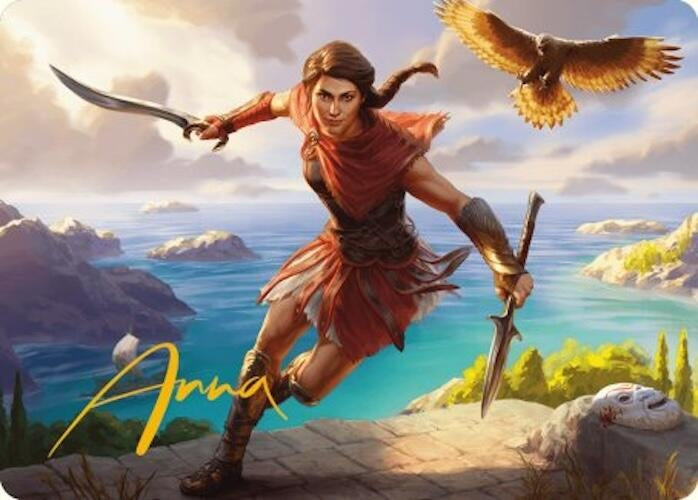Image for Kassandra, Eagle Bearer Art Card (Gold-Stamped Signature) (6) (Universes Beyond: Assassin's Creed) - Magic: The Gathering