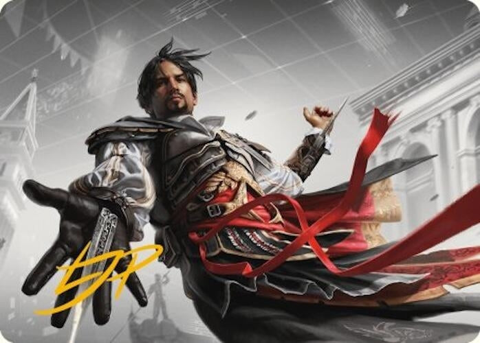 Image for Ezio Auditore da Firenze Art Card (Gold-Stamped Signature) (13) (Universes Beyond: Assassin's Creed) - Magic: The Gathering