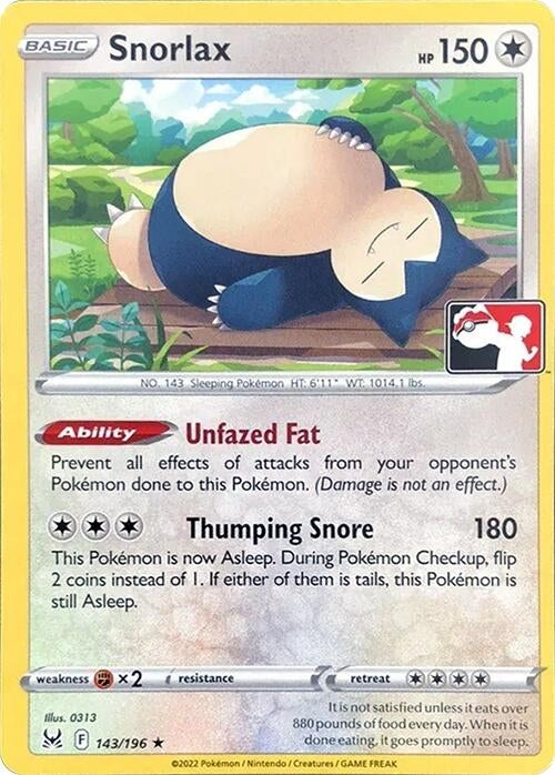Image for Snorlax (143/196) - Pokemon