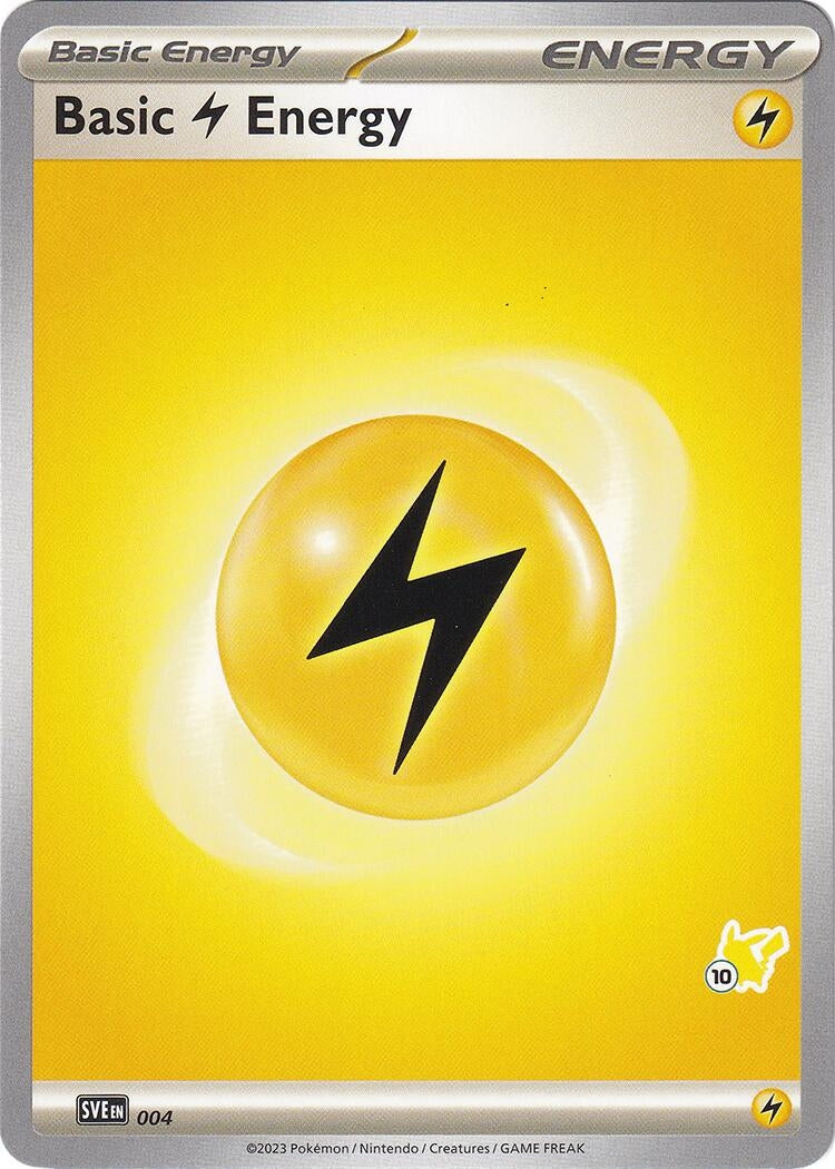 Image for Basic Lightning Energy - Pikachu 10 (004) (BA24) - Pokemon