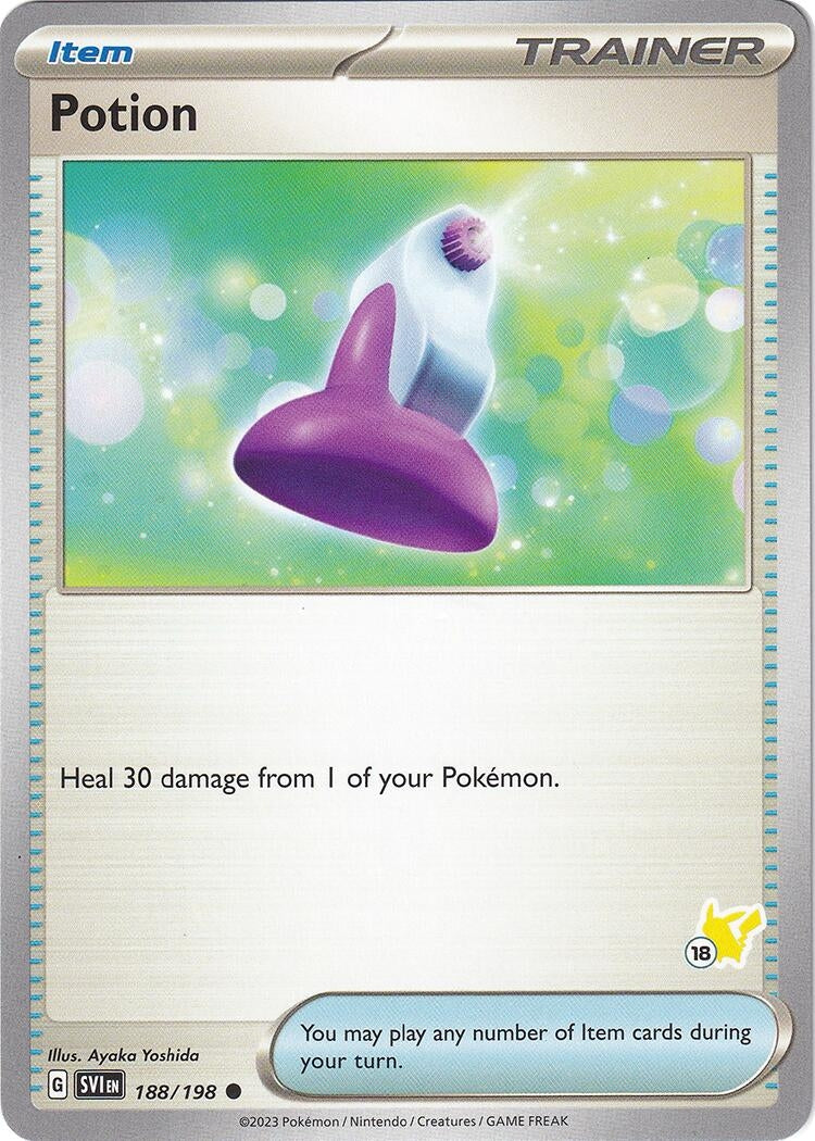 Image for Potion - Pikachu 18 (188/192) (BA24) - Pokemon