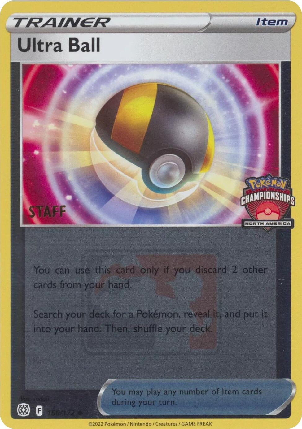 Image for Ultra Ball - 150/172 (North America Championships) [Staff] (150/172) (PR) - Pokemon