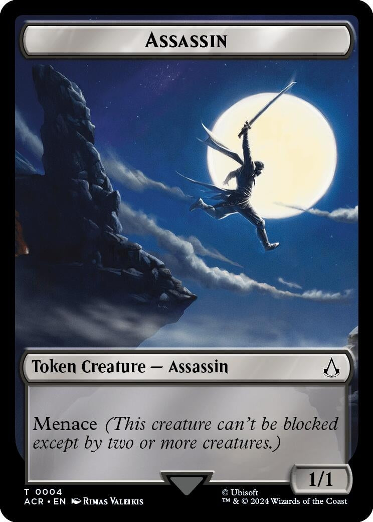 Image for Assassin // Human Rogue Double-Sided Token (4 // 3) (Universes Beyond: Assassin's Creed) - Magic: The Gathering