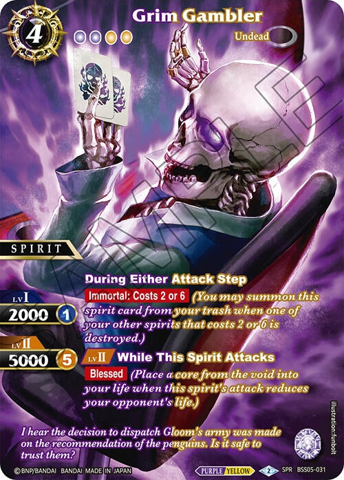 Image for Grim Gambler (SPR) (BSS05-031) (Strangers in the Sky) - Battle Spirits Saga