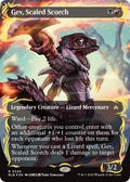 Image for Gev, Scaled Scorch (Borderless) (Raised Foil) (349) (Bloomburrow) - Magic: The Gathering