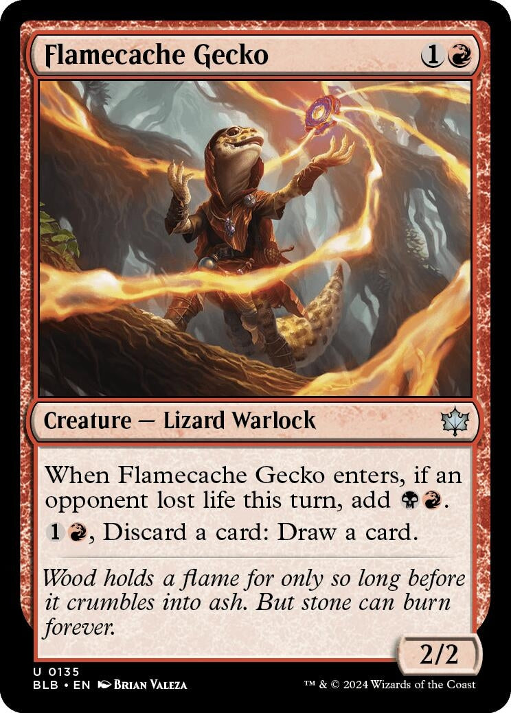Image for Flamecache Gecko (135) (Bloomburrow) - Magic: The Gathering