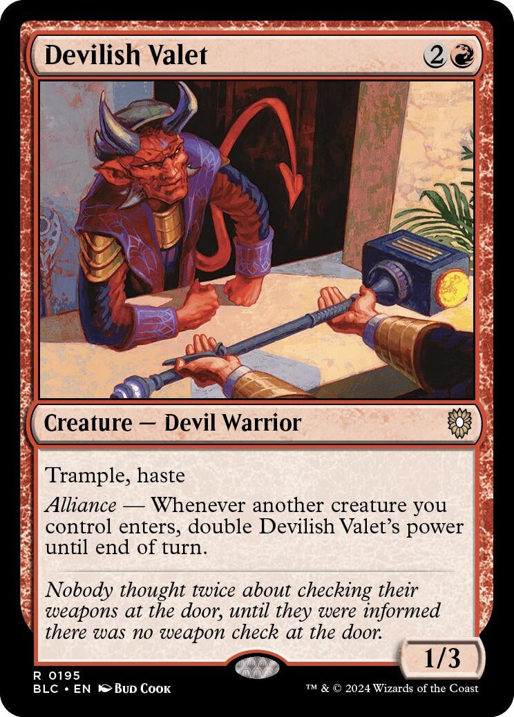 Image for Devilish Valet (195) (Bloomburrow) - Magic: The Gathering