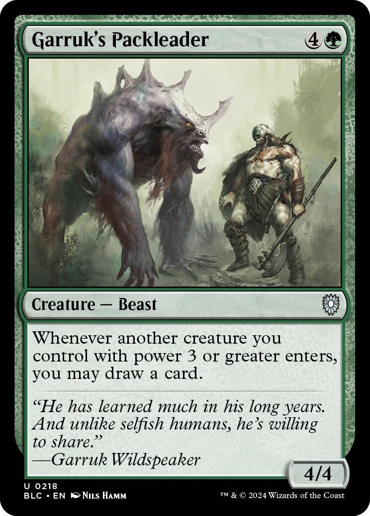 Image for Garruk's Packleader (218) (Bloomburrow) - Magic: The Gathering