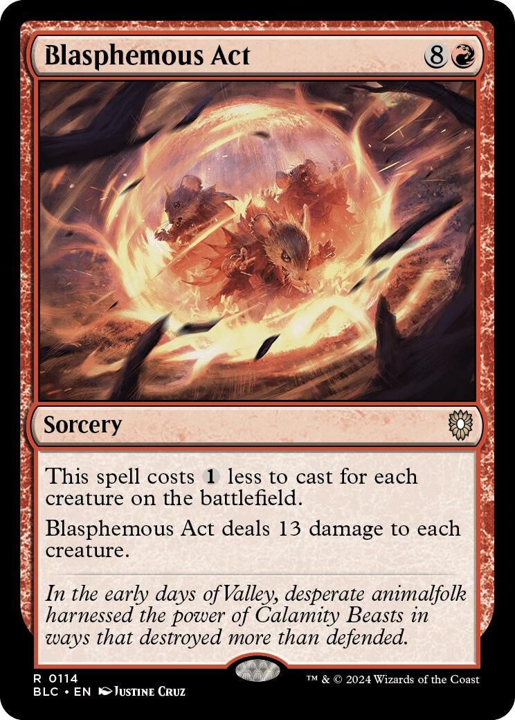 Image for Blasphemous Act (114) (Bloomburrow) - Magic: The Gathering