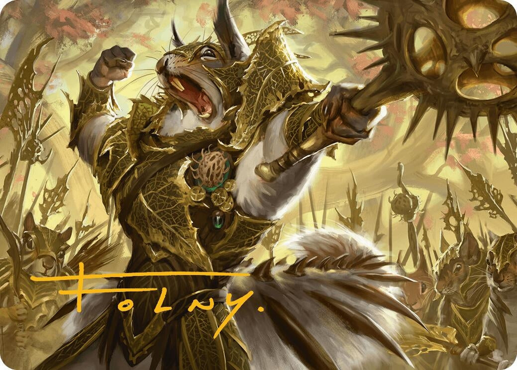Image for Honored Dreyleader Art Card (Gold-Stamped Signature) (23) (Bloomburrow) - Magic: The Gathering