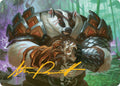 Image for Hugs, Grisly Guardian Art Card (Gold-Stamped Signature) (27) (Bloomburrow) - Magic: The Gathering