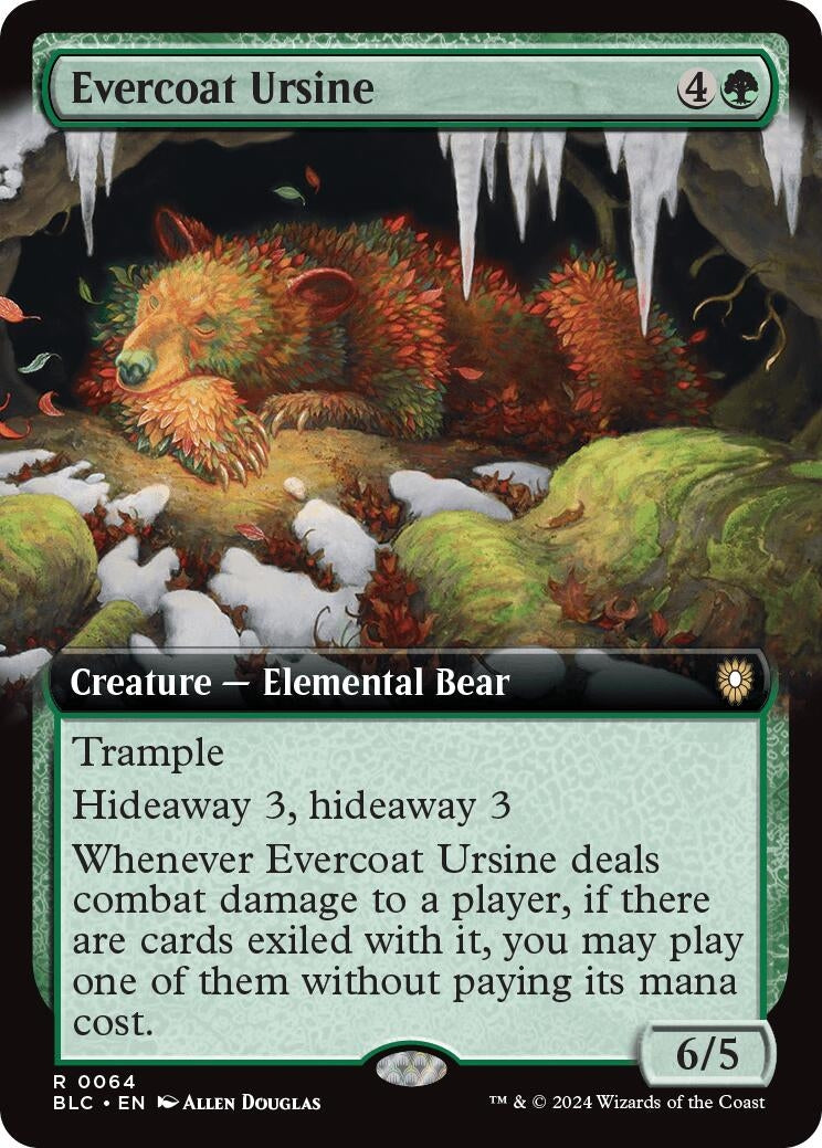 Image for Evercoat Ursine (Extended Art) (64) (Bloomburrow) - Magic: The Gathering