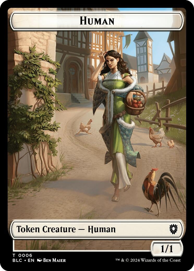 Image for Human // Soldier Double-Sided Token (6 // 8) (Bloomburrow) - Magic: The Gathering