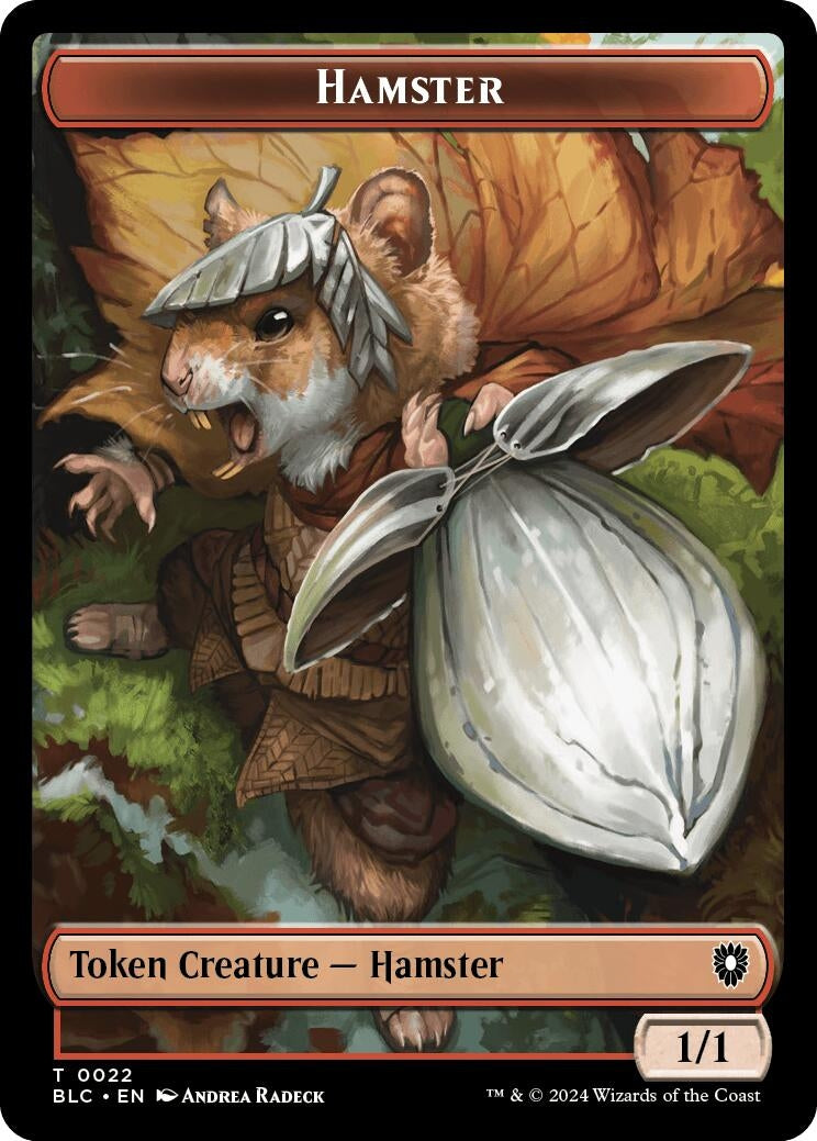 Image for Hamster // Saproling Double-Sided Token (22 // 30) (Bloomburrow) - Magic: The Gathering