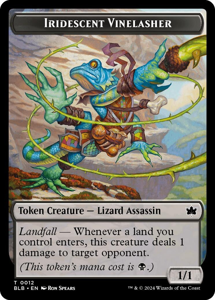 Image for Iridescent Vinelasher Token (12) (Bloomburrow) - Magic: The Gathering