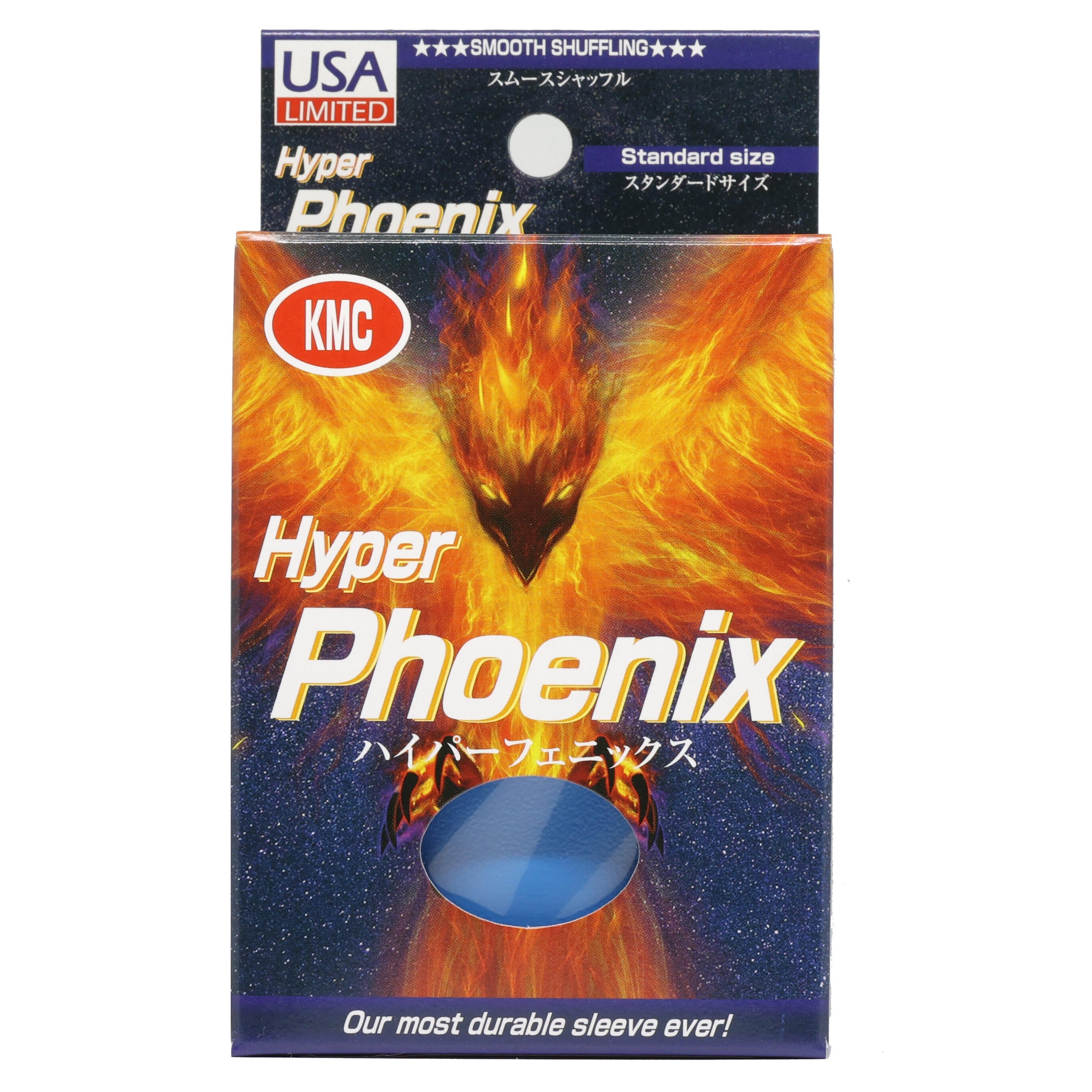 Image for KMC Card Barrier - Hyper Phoenix - Blue (100-Pack) - Card Sleeves