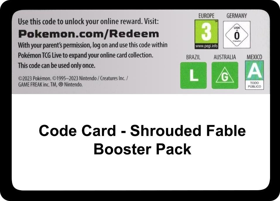 Image for Code Card - Shrouded Fable Booster Pack (SFA) - Pokemon