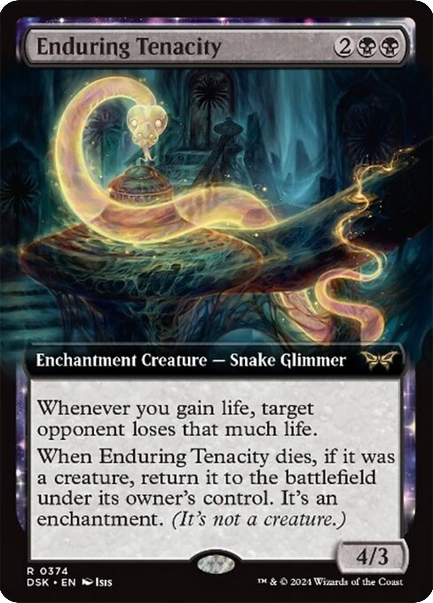 Image for Enduring Tenacity (Extended Art) (374) (Duskmourn: House of Horror) - Magic: The Gathering
