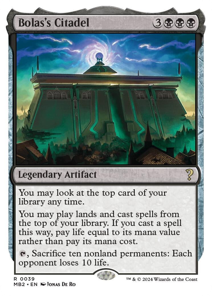 Image for Bolas's Citadel (White Border) (39) (Mystery Booster 2) - Magic: The Gathering