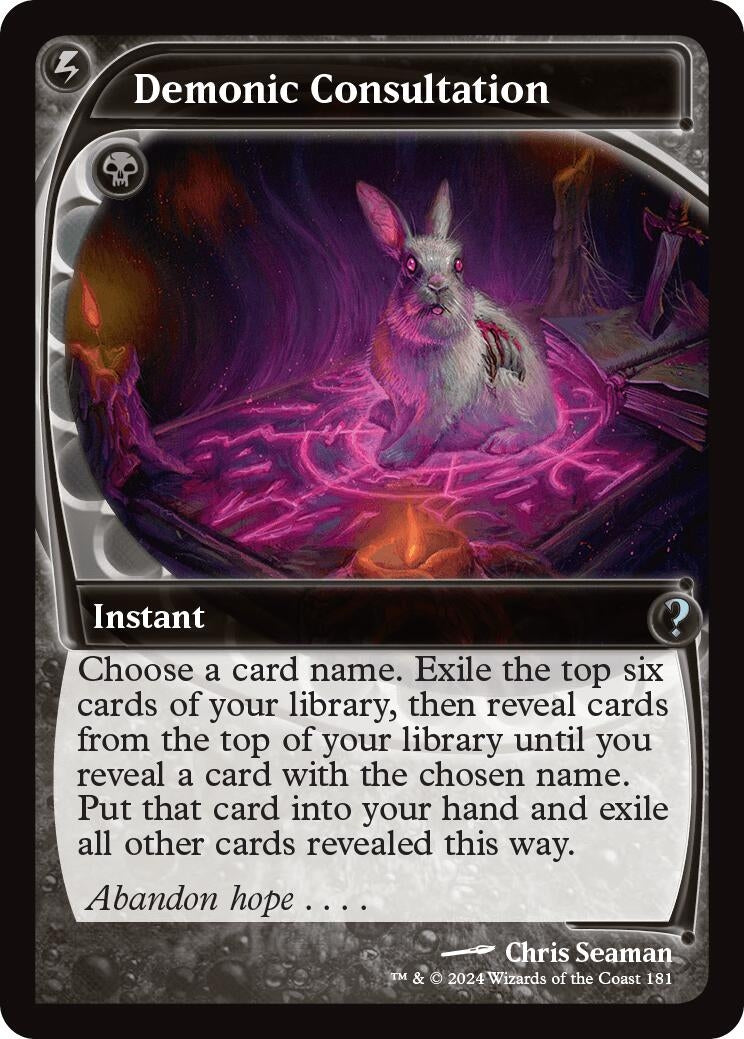 Image for Demonic Consultation (Future Sight) (181) (Mystery Booster 2) - Magic: The Gathering