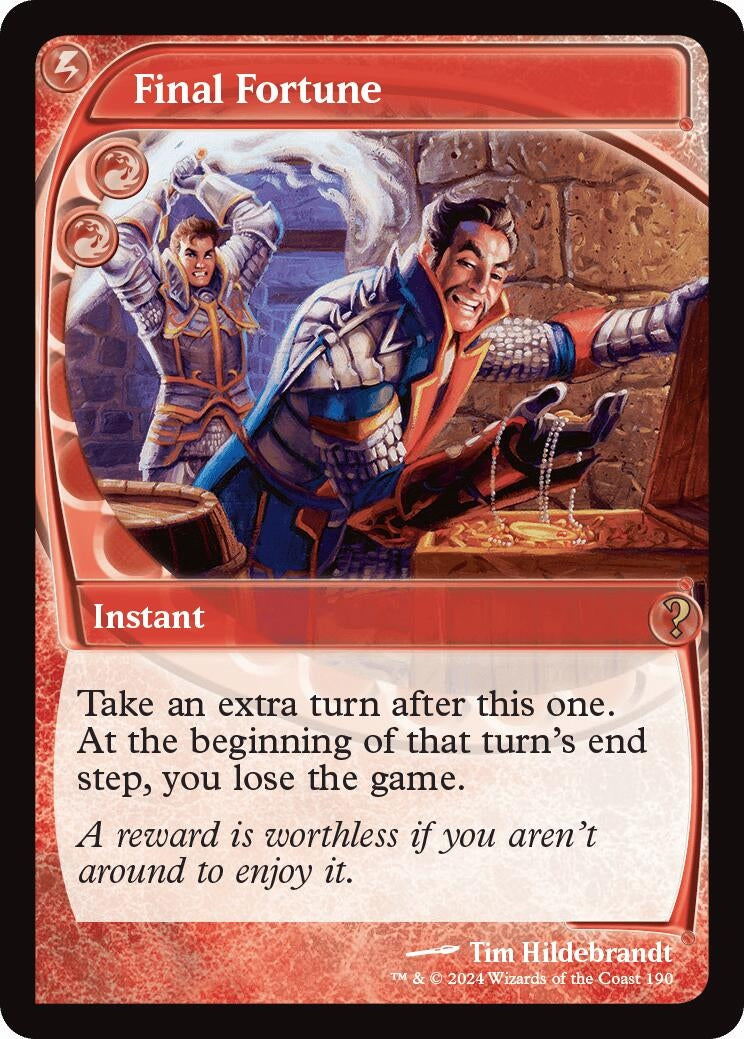 Image for Final Fortune (Future Sight) (190) (Mystery Booster 2) - Magic: The Gathering