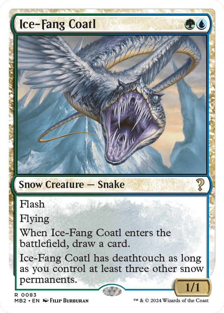 Image for Ice-Fang Coatl (White Border) (83) (Mystery Booster 2) - Magic: The Gathering