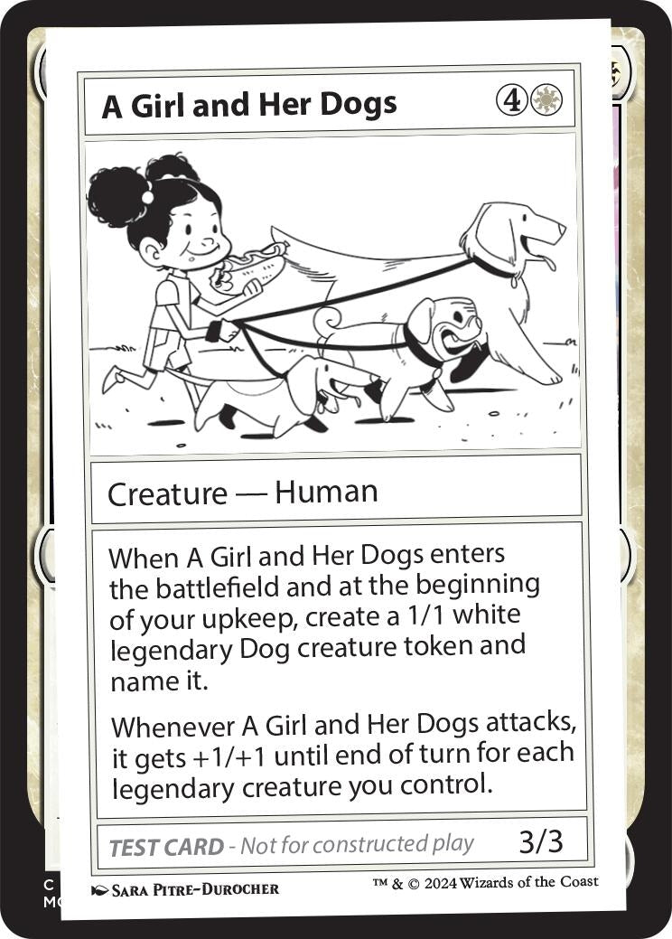 Image for A Girl and Her Dogs (Mystery Booster 2 Playtest Cards) - Magic: The Gathering