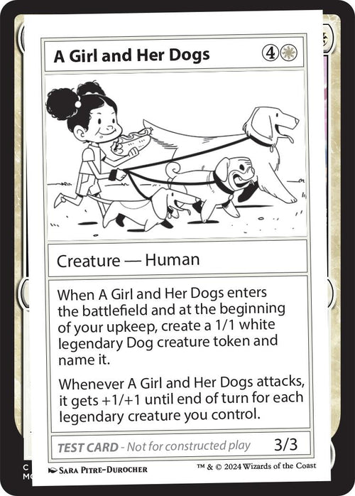 Image for A Girl and Her Dogs (Mystery Booster 2 Playtest Cards) - Magic: The Gathering