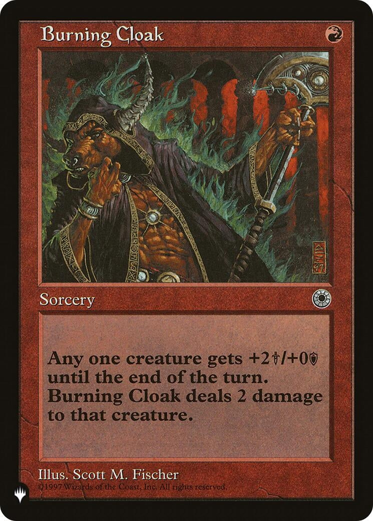 Image for Burning Cloak (The List Reprints) - Magic: The Gathering