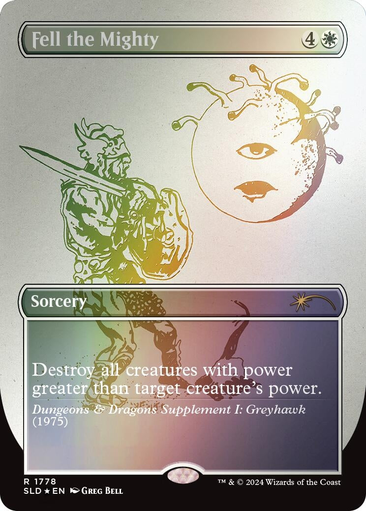 Image for Fell the Mighty (Rainbow Foil) (1778) (Secret Lair Drop Series) - Magic: The Gathering