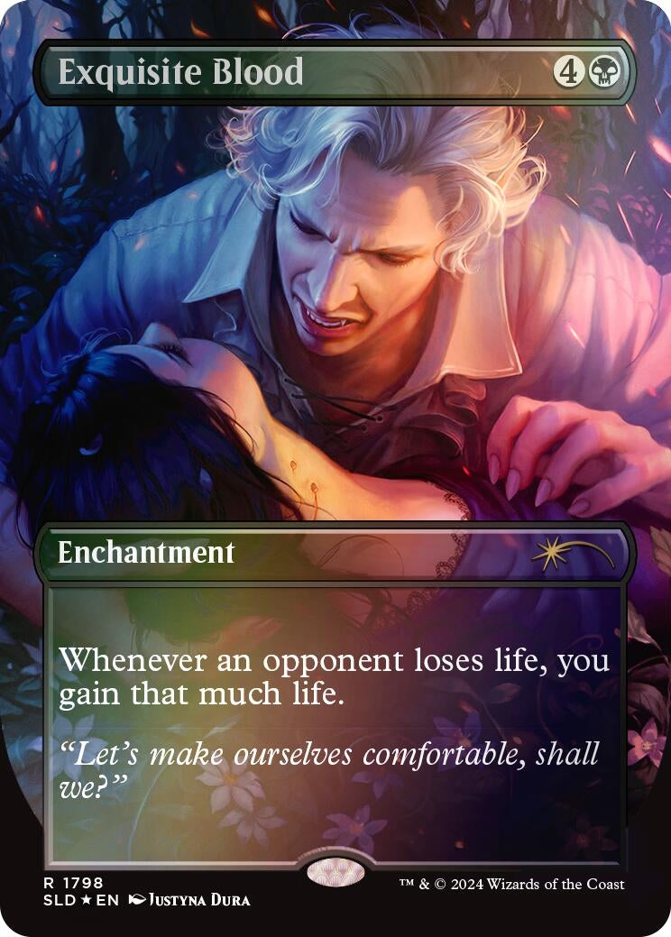 Image for Exquisite Blood (Rainbow Foil) (1798) (Secret Lair Drop Series) - Magic: The Gathering