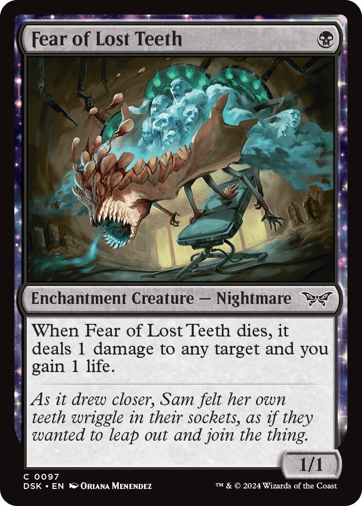 Image for Fear of Lost Teeth (97) (Duskmourn: House of Horror) - Magic: The Gathering