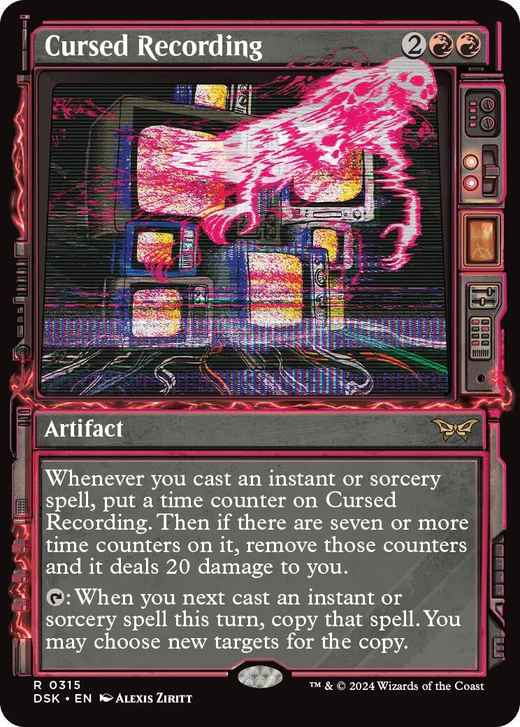 Image for Cursed Recording (Showcase) (315) (Duskmourn: House of Horror) - Magic: The Gathering