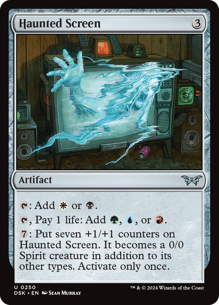 Image for Haunted Screen (250) (Duskmourn: House of Horror) - Magic: The Gathering