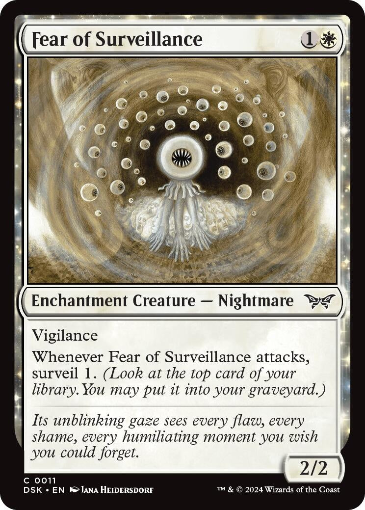 Image for Fear of Surveillance (11) (Duskmourn: House of Horror) - Magic: The Gathering