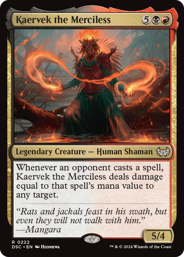 Image for Kaervek the Merciless (222) (Duskmourn: House of Horror) - Magic: The Gathering