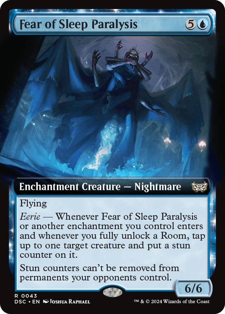 Image for Fear of Sleep Paralysis (Extended Art) (43) (Duskmourn: House of Horror) - Magic: The Gathering