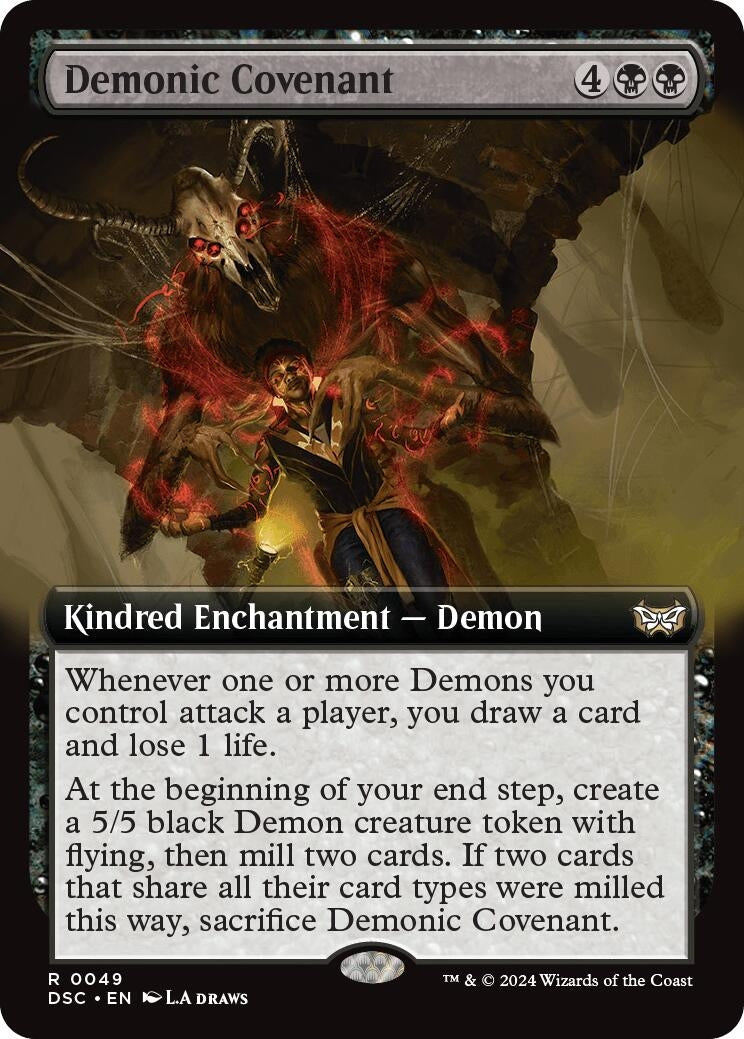 Image for Demonic Covenant (Extended Art) (49) (Duskmourn: House of Horror) - Magic: The Gathering