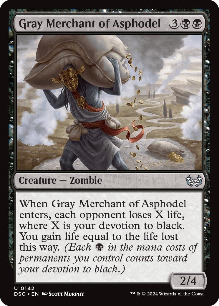 Image for Gray Merchant of Asphodel (142) (Duskmourn: House of Horror) - Magic: The Gathering