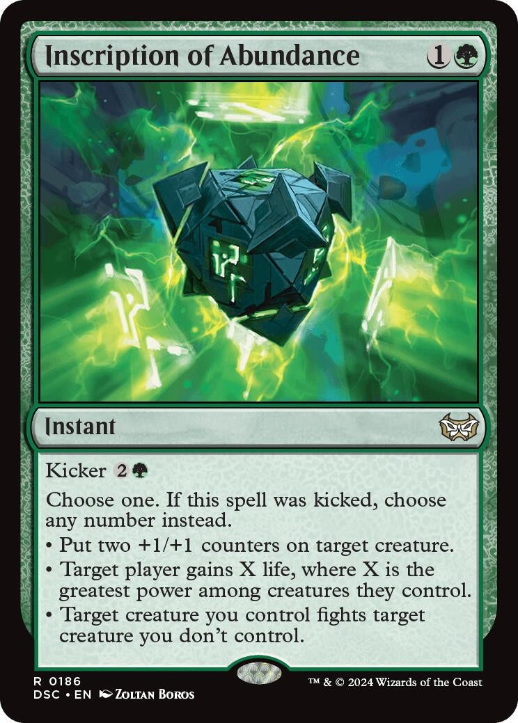 Image for Inscription of Abundance (186) (Duskmourn: House of Horror) - Magic: The Gathering