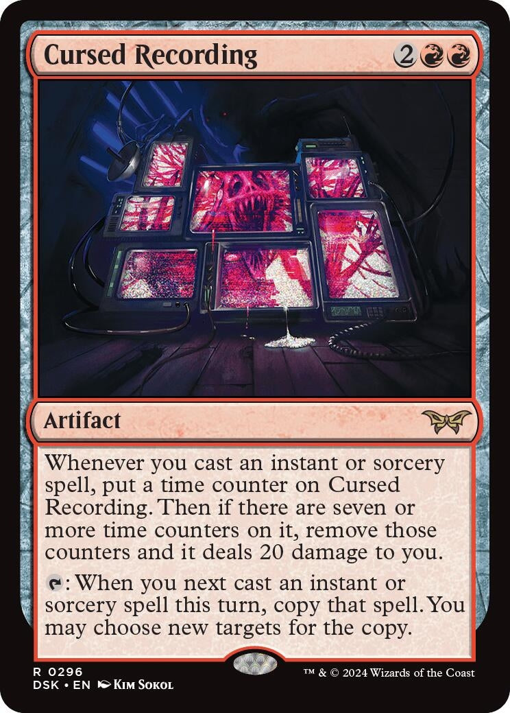 Image for Cursed Recording (0296) (296) (Duskmourn: House of Horror) - Magic: The Gathering