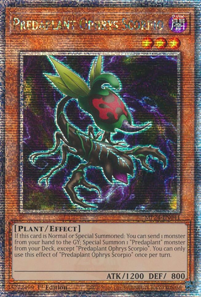 Image for Predaplant Ophrys Scorpio (Quarter Century Secret Rare) (MP24-EN041) - YuGiOh
